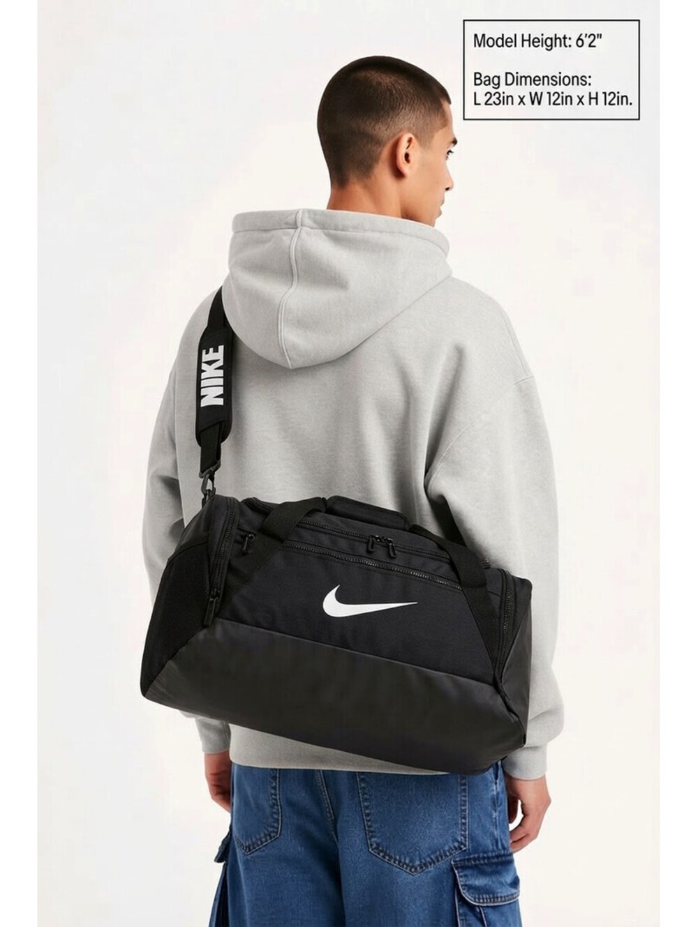 Nike Brasilia 9.5 Training Black Duffel Bag